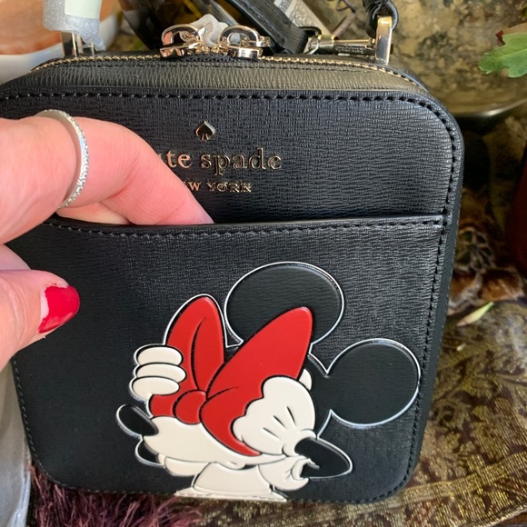 Authentic KATE SPADE leather Minnie Mouse Disney X zip around Crosby/Satchel - Picture 8 of 16